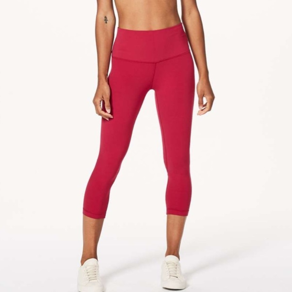 Lululemon Align Crop *21" in Ruby Red